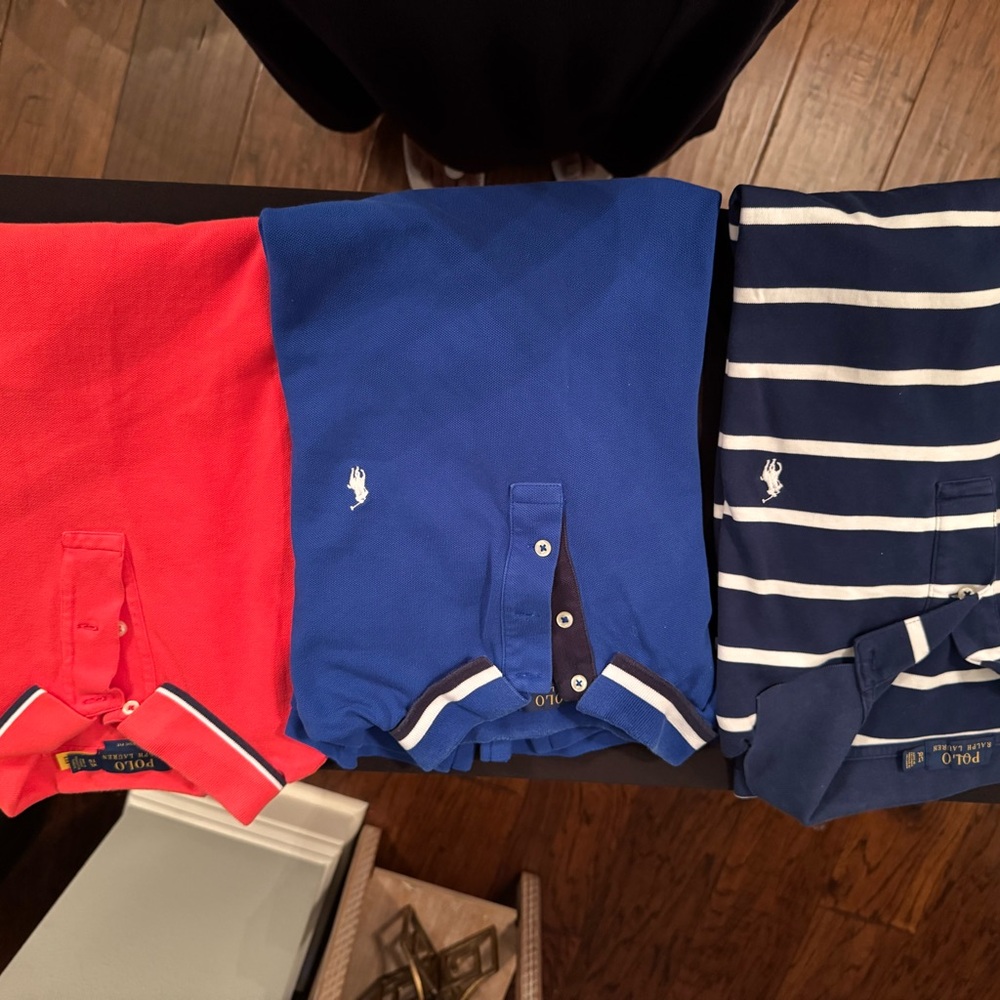 Polo by Ralph Lauren Red, Blue, and Navy Striped Shirts
